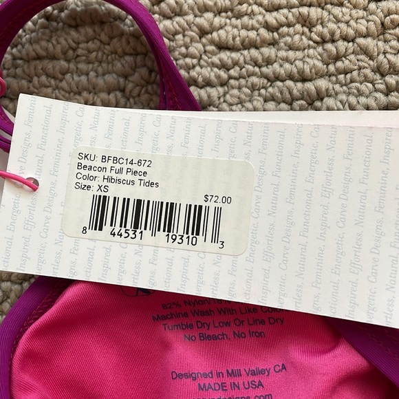 Carve Designs One Piece Swimsuit, Sz XS - Picture 5 of 5